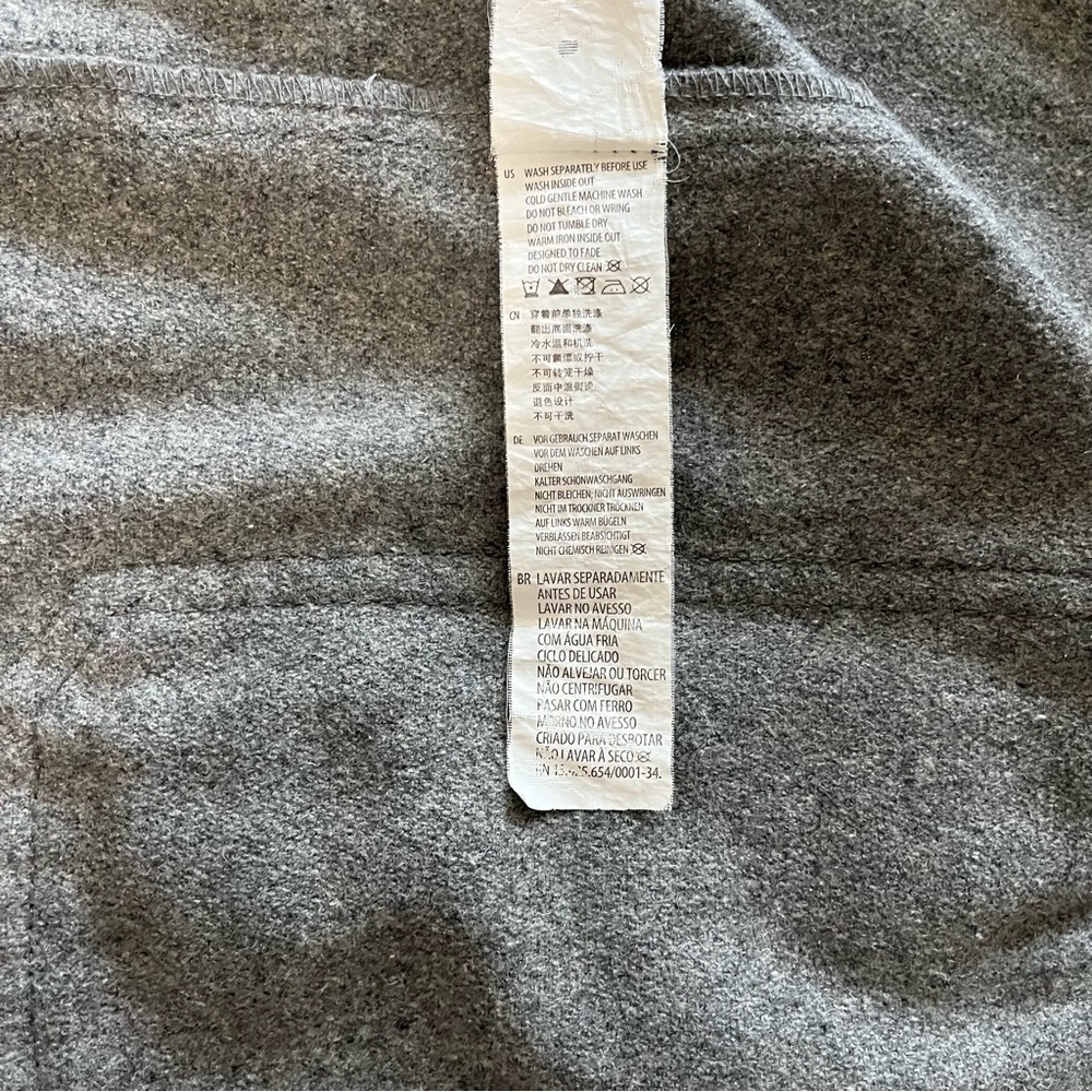 COTTON ON Nineteen Ninety One Wool Hoodie Utility Jacket Gray Size Medium - Picture 12 of 12